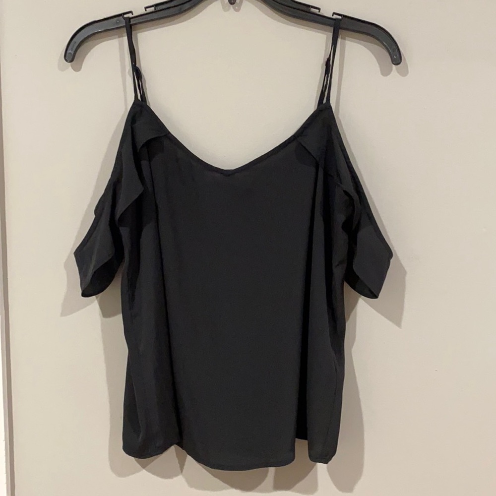 Abercrombie & Fitch Black Ruffle Sleeve Blouse